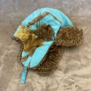 3M- Thinsulate Hot Shot Faux Fur Blue Aviator Ski Cap Winter Hat Ear Flaps